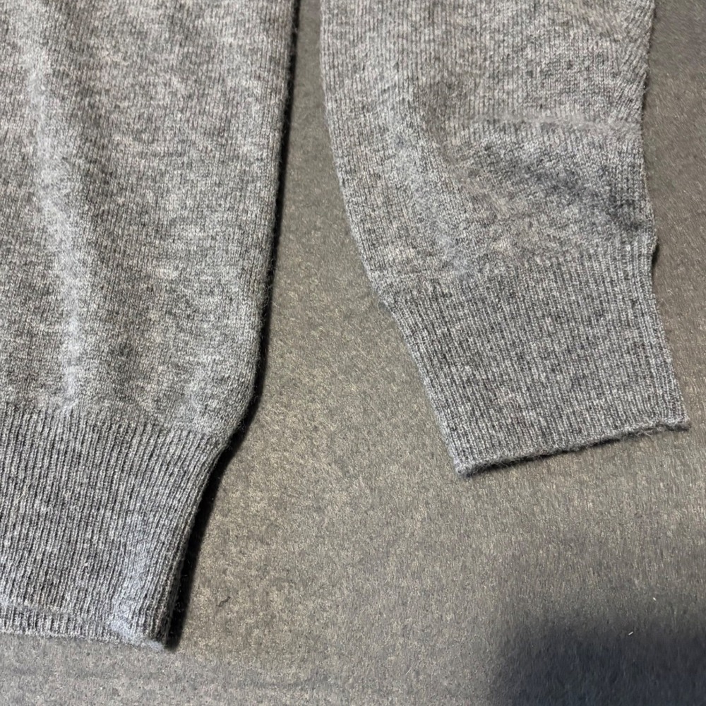 NWT Christian Lacroix Cashmere Quarter Zip Sweater Mens Medium Grey Fall Luxury - Picture 7 of 8